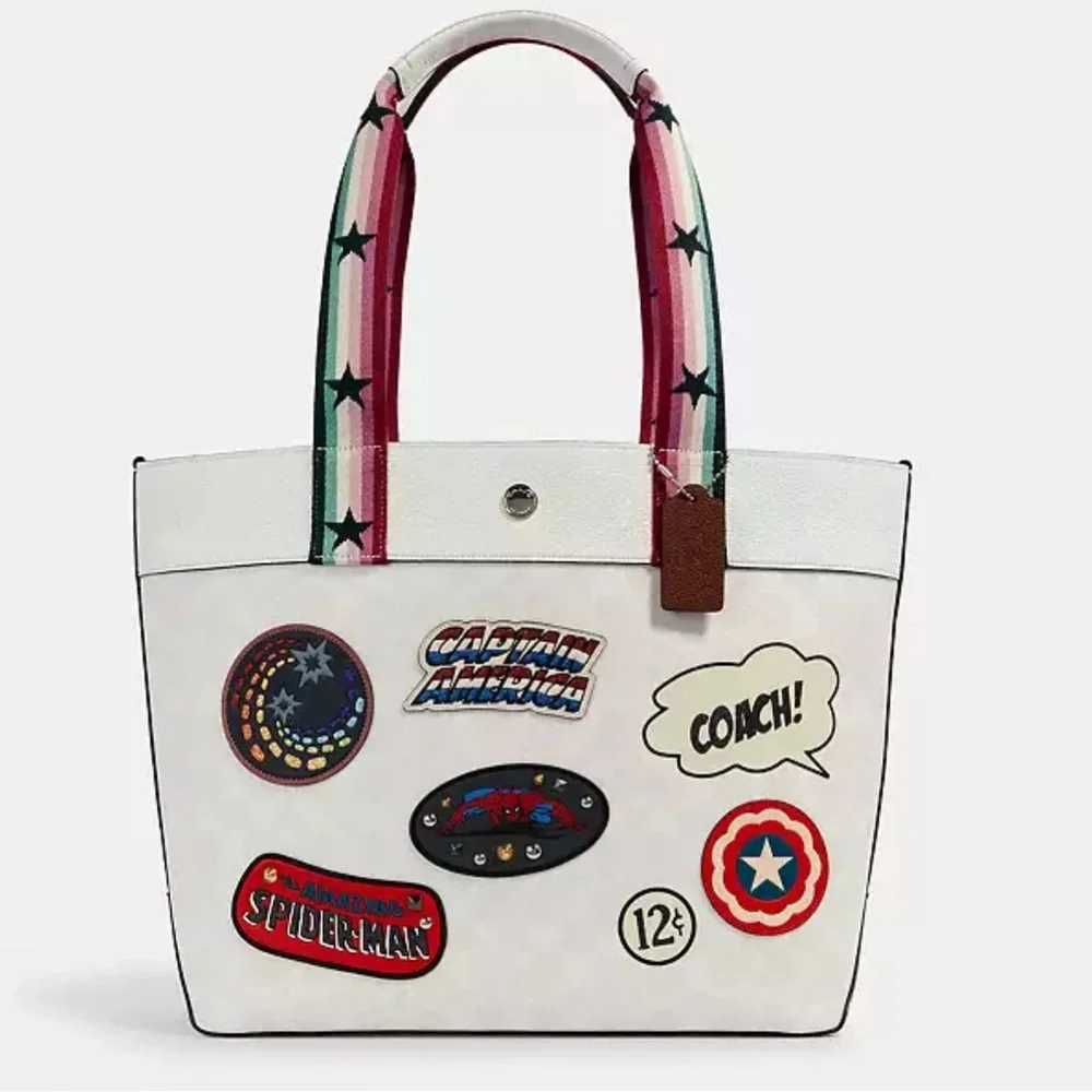Coach x Marvel Jes Tote in Signature Canvas with Patches - Picture 2 of 16